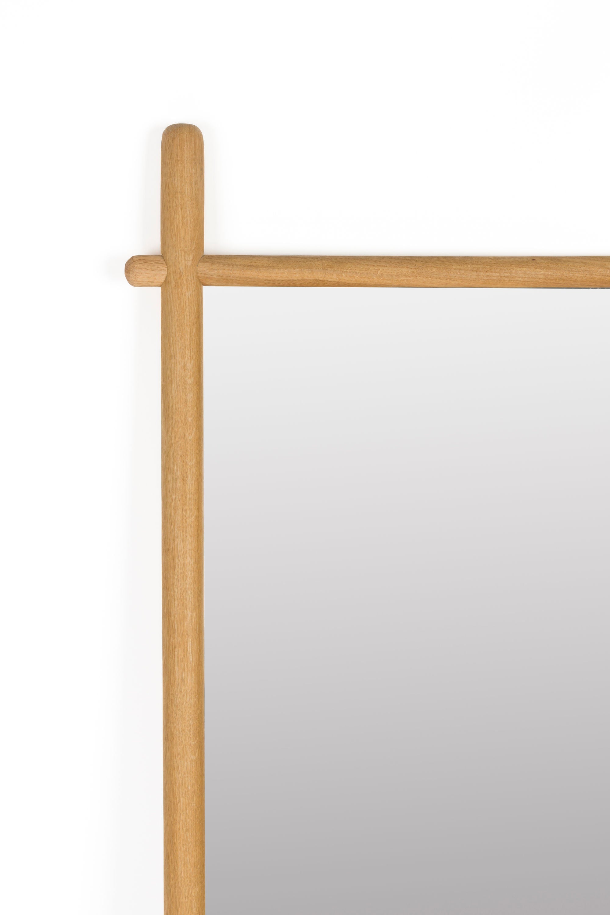 Solene Natural Oak Wood Leaning Mirror